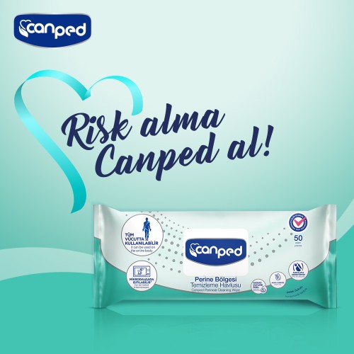 Canped Perine Bölgesi Temizleme Havlusu 50 Li